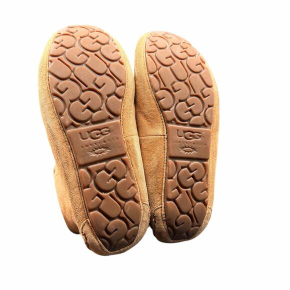 UGG Chickaree Suede Shearling Moccasin Boots Chestnut Women’s Size 8 - Picture 7 of 15